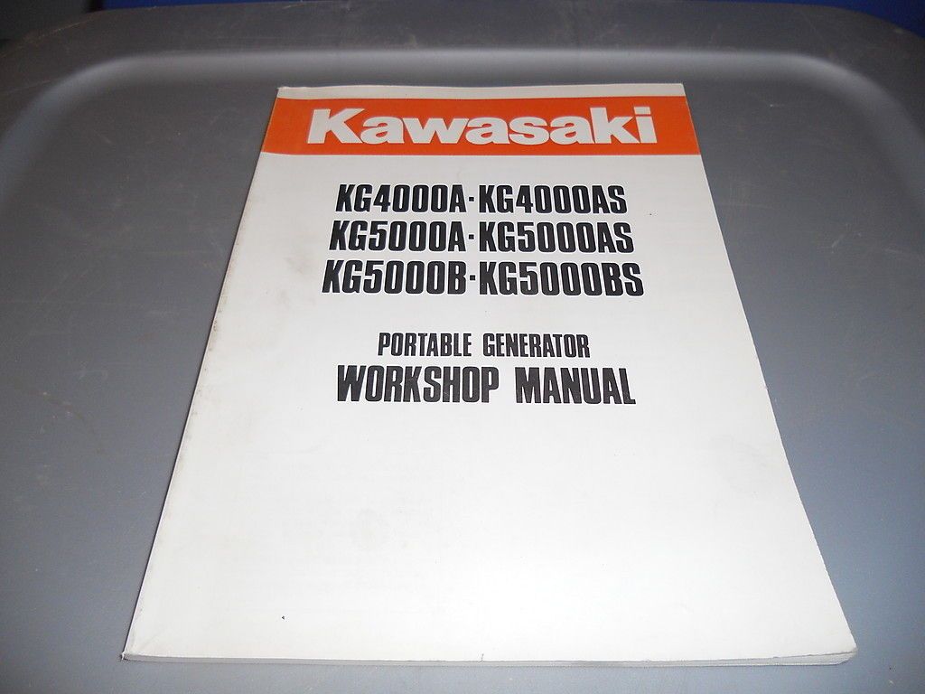 Kawasaki Workshop Manual KG4000A KG4000AS KG5000A KG5000AS Portable 