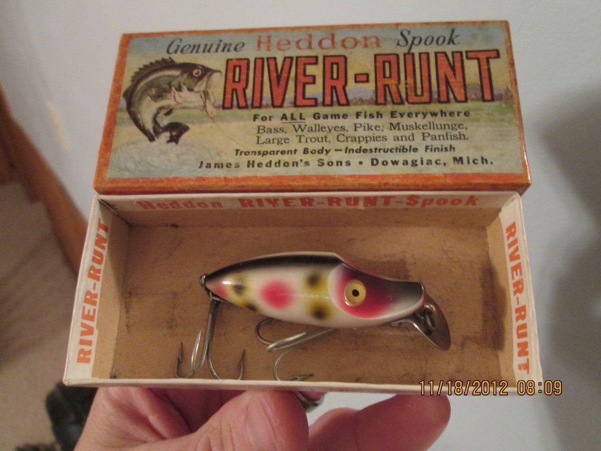 Vintage Heddon River Runt Spook midget migit 9010 antique old rare 