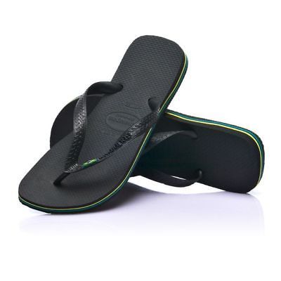 Havaianas Brasil Black Mens Womens New Flip Flops