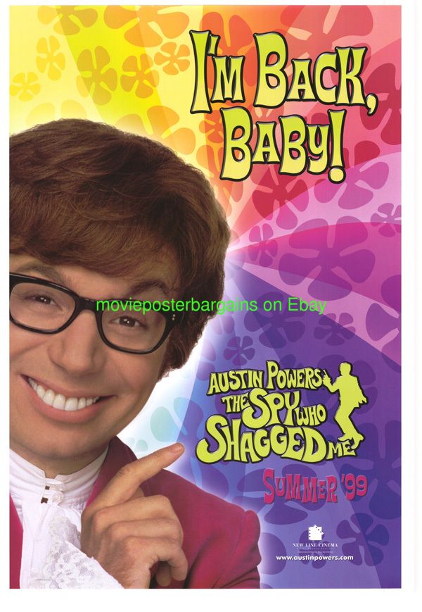 Spy Who Shagged Me Movie Poster Austin Powers All 3 B