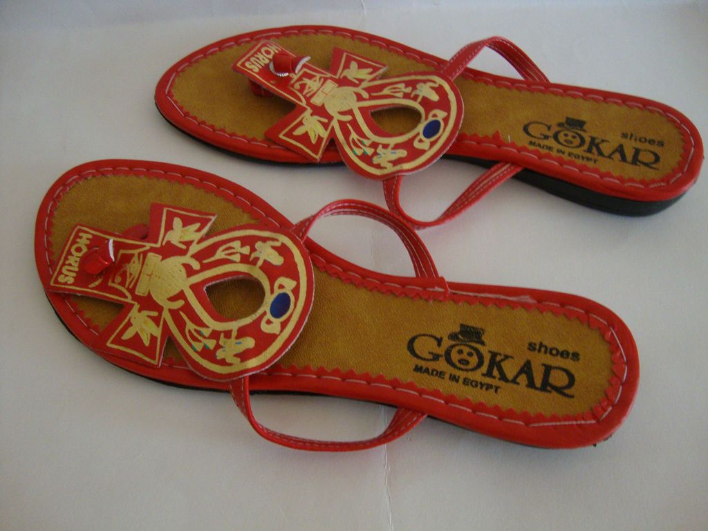   Halloween Key of Life Ankh Sandals Flip Flops Ancient Egyptian Egypt