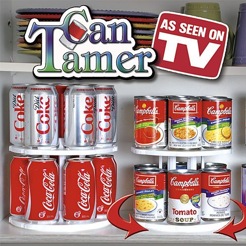 As Seen on TV Can Tamer Spinning Carousel Can Bottle Shelf Cabinet 
