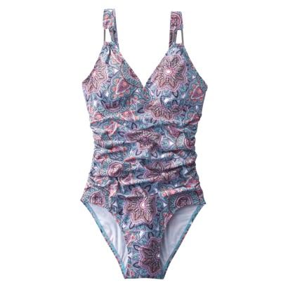 NEW NWT SPANX ASSETS SLIMMING Push Up One Piece Swimsuit IN BLOOM 