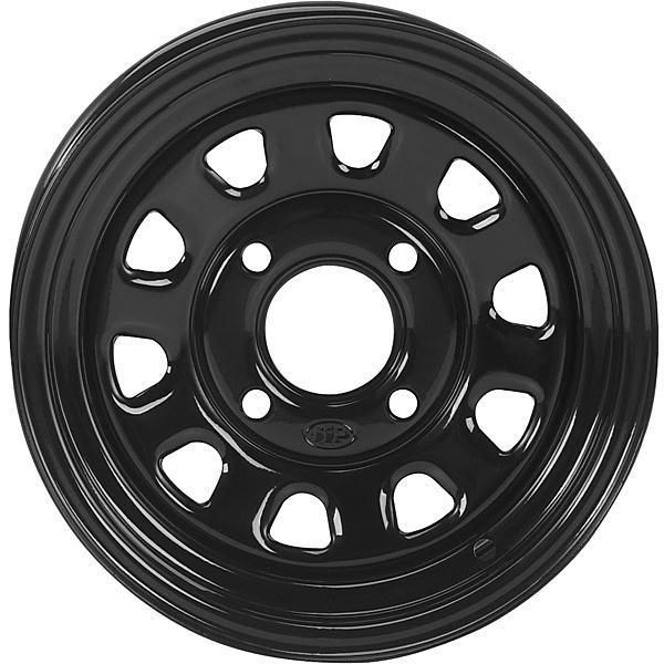   Foreman s ES F R 12 inch Gloss Black ITP Delta Steel ATV Rims