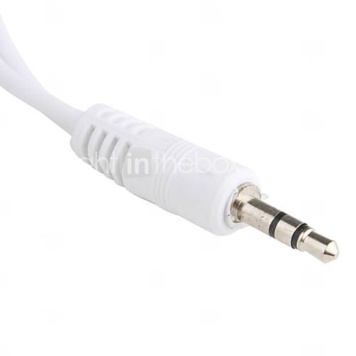 gold plated 3 5mm stereo audio jack splitter y cable white 