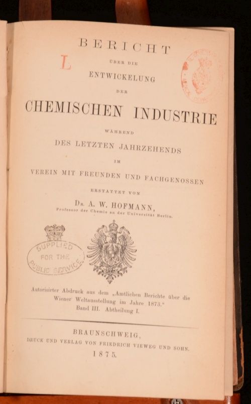 1875 Chemischen Industrie Wahrend Des Letzten Bericht