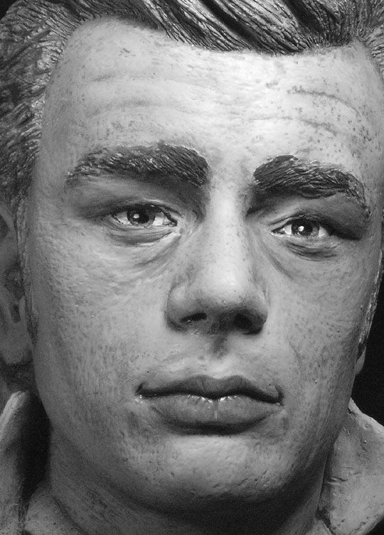 James Dean Life Mask Black White Full Size