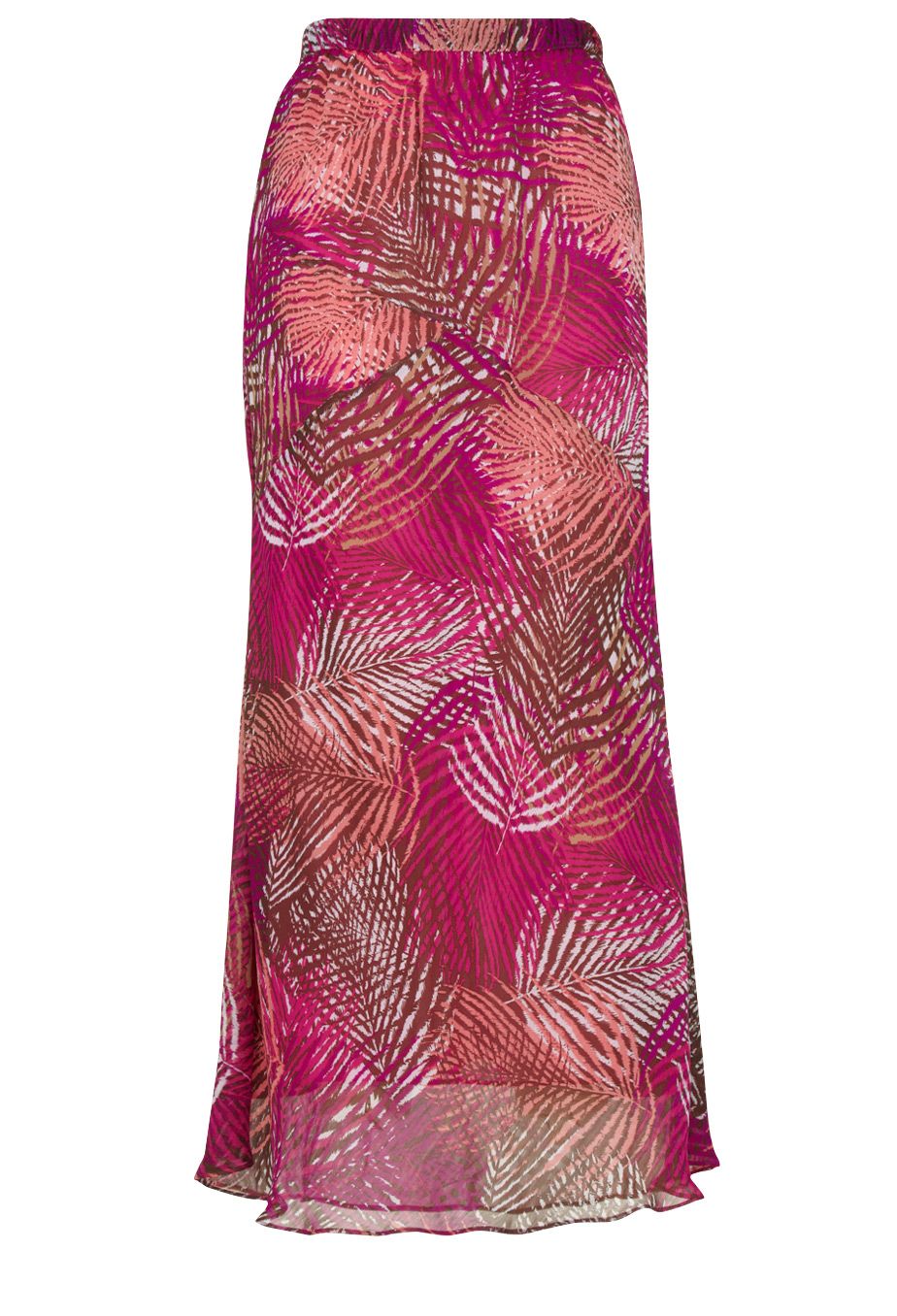 Avenue Plus Size Palm Print Maxi Skirt