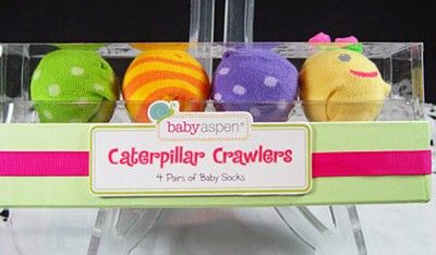 Baby Socks Shaped Like a Caterpillar 4 Pairs So Cute Baby Aspen