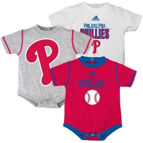 Your little MLB fan will look adorable with this 3 piece creeper set 