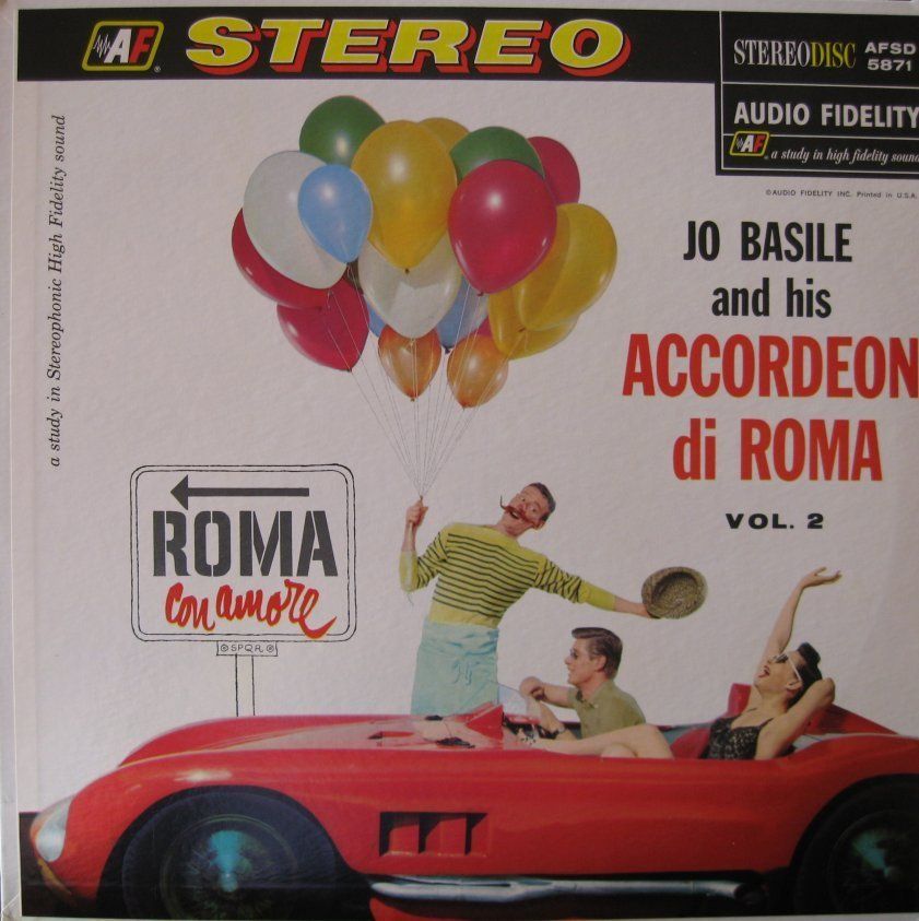 Vintage Accordion Record Jo Basile Accordeon di Roma Vol. 2
