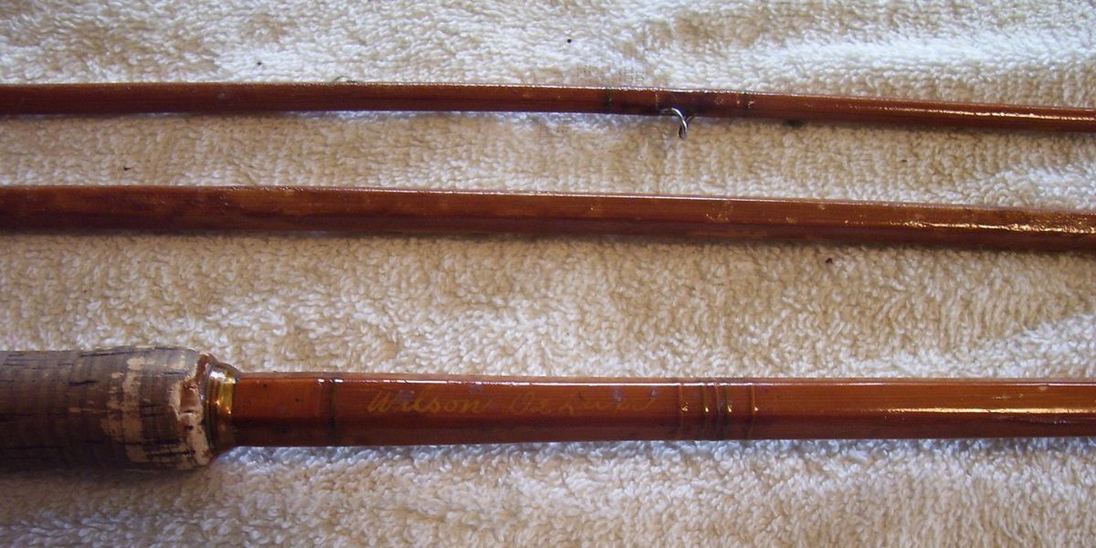 RARE 1920 WILSON BEATY BAMBOO FLY FISHING ROD 9 6