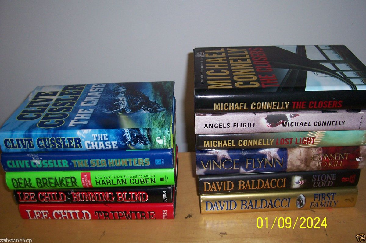   Action Novels Connelly Lee Child Clive Cussler Baldacci Coben