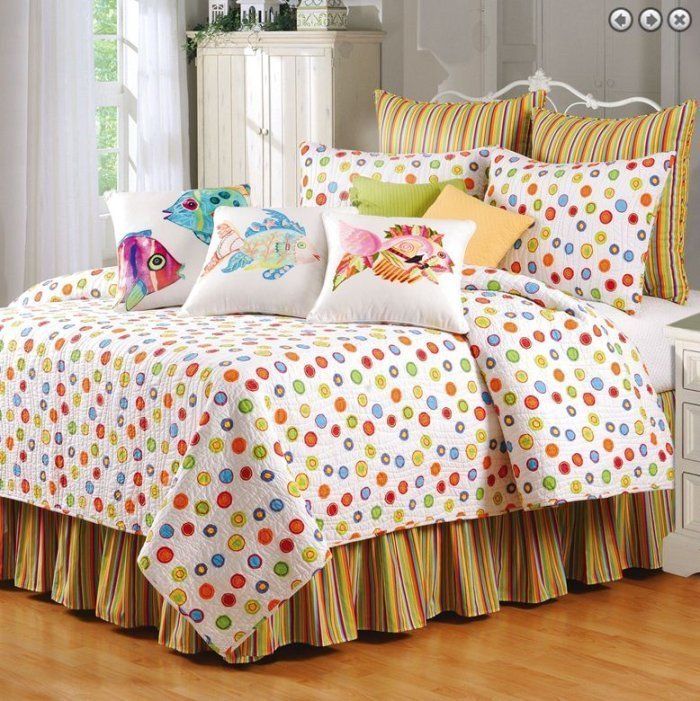   Bubbles Twin Quilt Set Girls Beach Tropical Fish Comforter