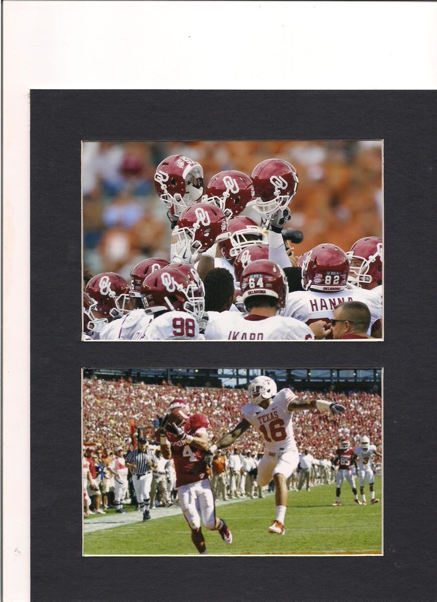 Oklahoma Sooners Beat Texas Longhorns 2011 Matted Game Photos