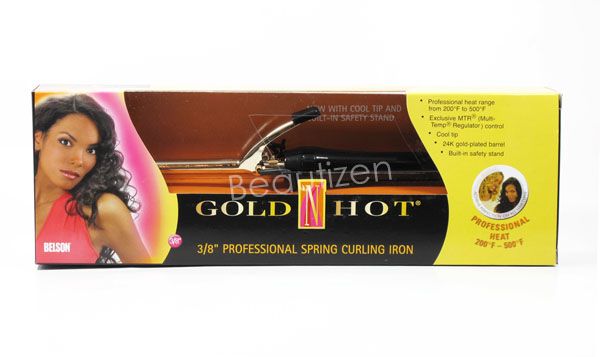 Belson Gold N Hot 3 8 Professional Spring Curling Iron