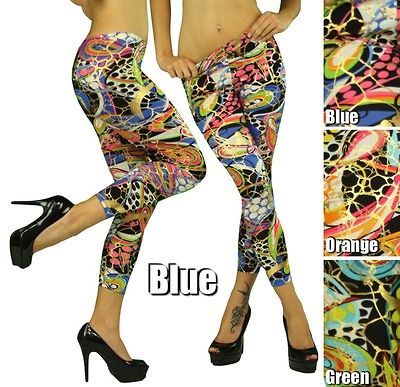 Pick 1 Unique Multicolor Geometric Comfortable Stretchy Legging Tights 