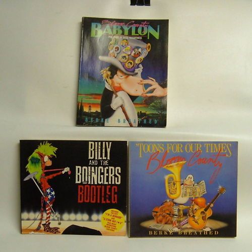 Lot of 3 Berke Breathed Bloom County Cartoon Books