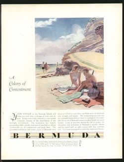 Bermuda Colony of Contentment Dec 1931 Original Print Ad