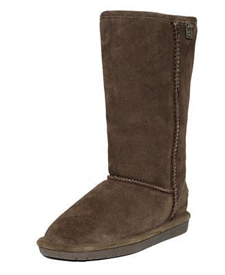 New Bearpaw Bianca Tall Sheepskin Winter Boots Womens 6 Chocolate 