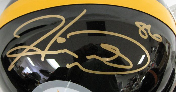 Hines Ward Auto Signed Black Steelers F s Helmet JSA