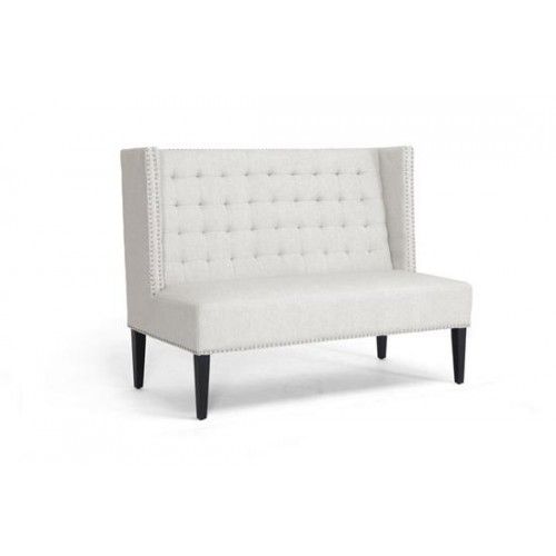   Modern Owstynn Beige Linen Banquette Bench Modern and New