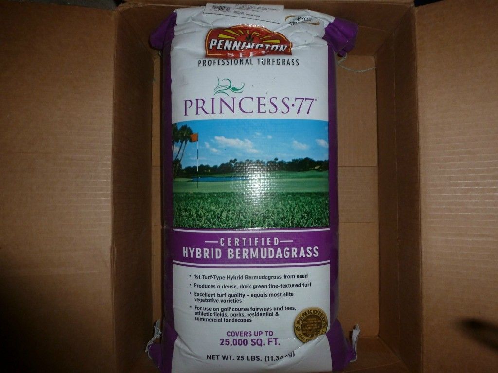 Princess 77 Certified Hybrid Bermuda Grass Seed 25 lbs 25 000 Sqft 