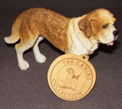 ST. BERNARD DOG MINATURE CEREMIC FIGURINES – CANINE COLLECTION