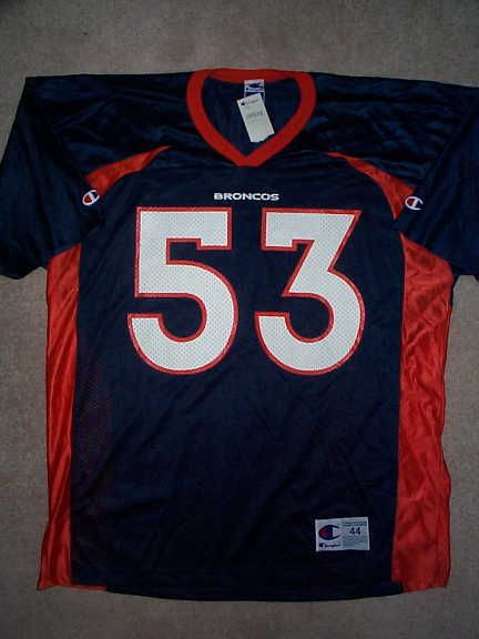 Irregular Denver Broncos Bill Romanowski NFL Throwback Jersey L 