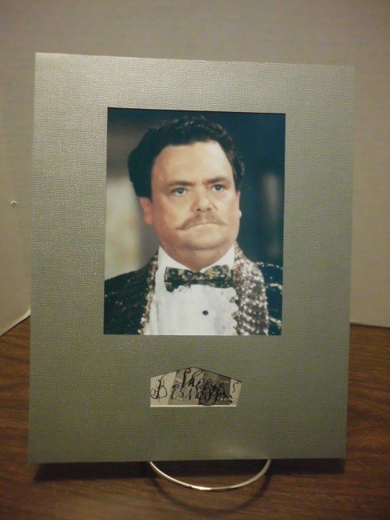 Bernard Fox Autograph Bewitched Dr Bombay Display Signed Signature COA 