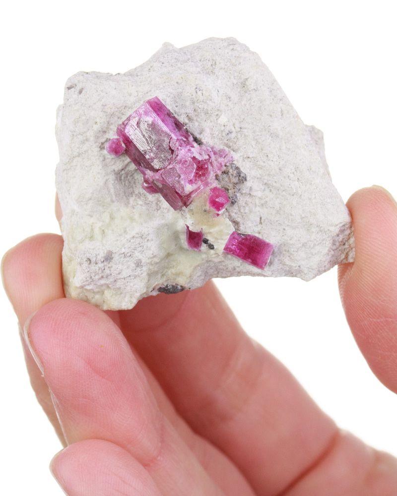 Redpurple Red Beryl Bixbite Terminated Gemmy 5 Crystals Matrix UT 