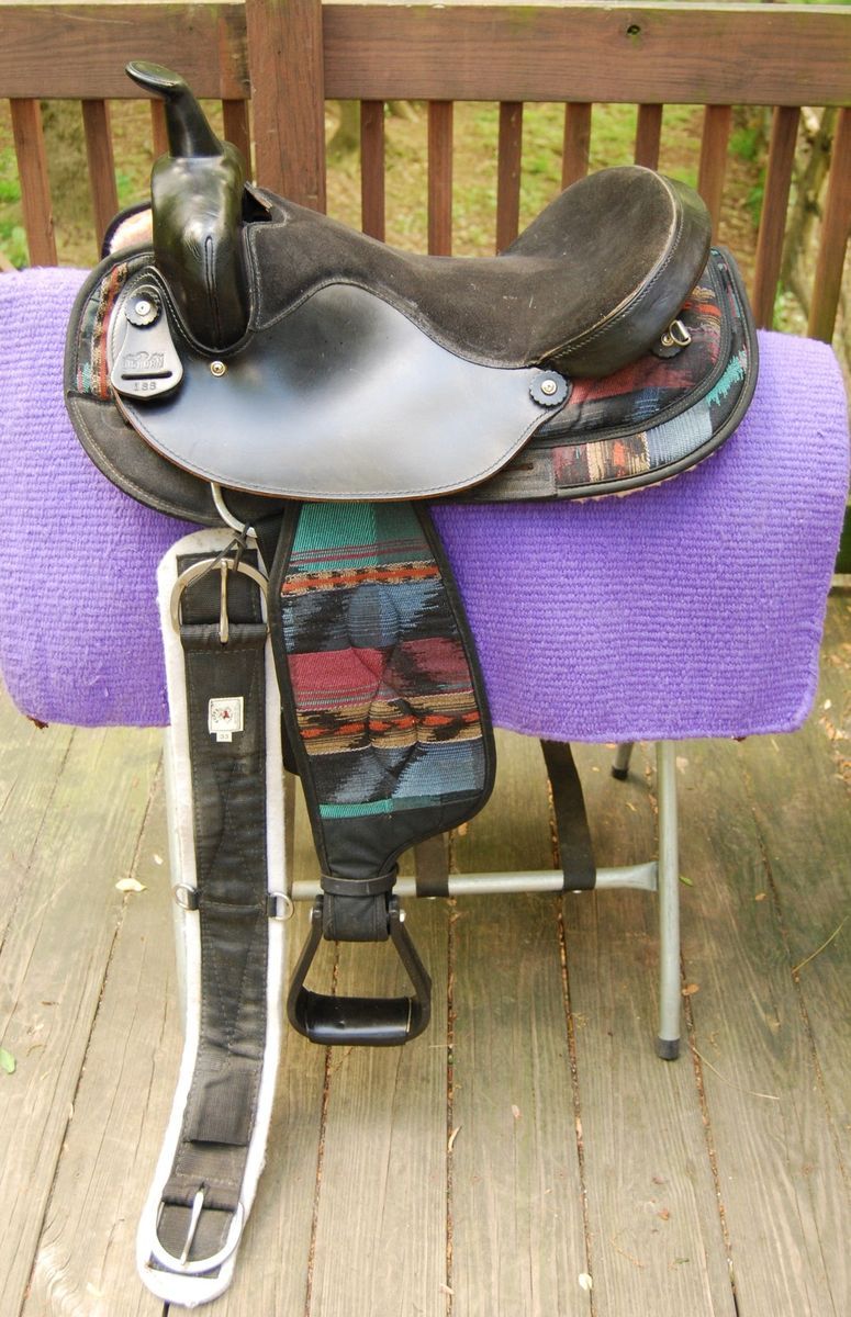 BIG HORN CORDURA / LEATHER WESTERN TRAIL SADDLE  Beautiful 