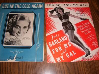 sheet music 30s 40 s garland kelly grable romero