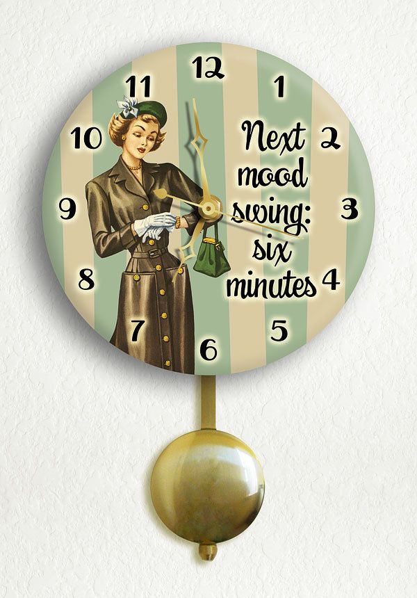 Next Mood Swing Six Minutes   Retro Design 6 Silent Pendulum Wall 