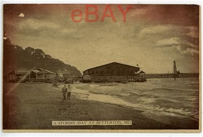 1910 Betterton MD Bath Houses Pier Eastern Shore Maryland