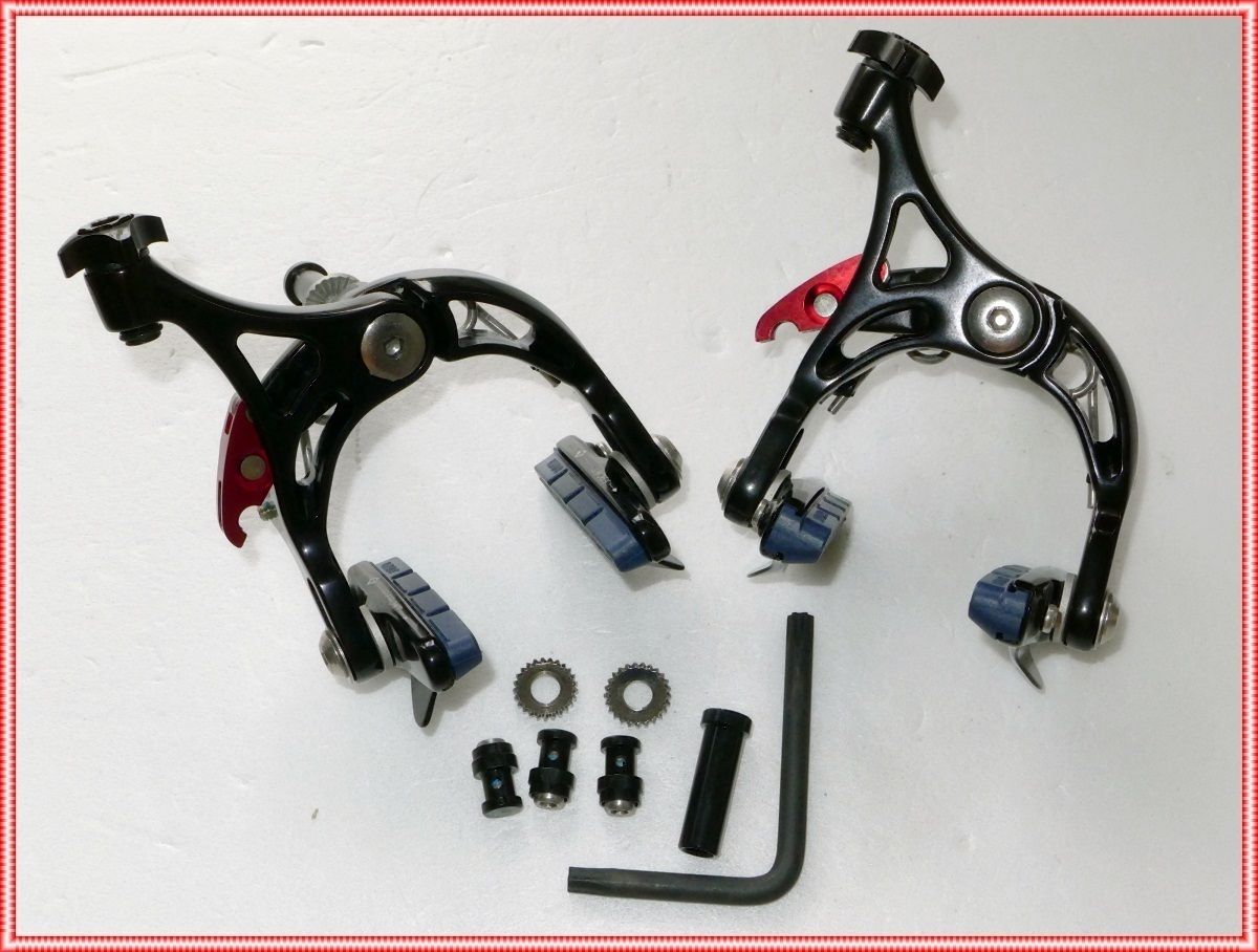 Road Bike Brake Set Calipers Front Rear Black 235g