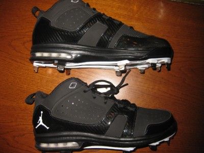   Jordan Jeter Cut Metal Baseball Cleats Sz 11 5 MVP Black Cat