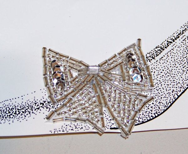 Shoe Shinez Silver Beaded BOW Shoe Clips Pageant Boutique DIY Free 