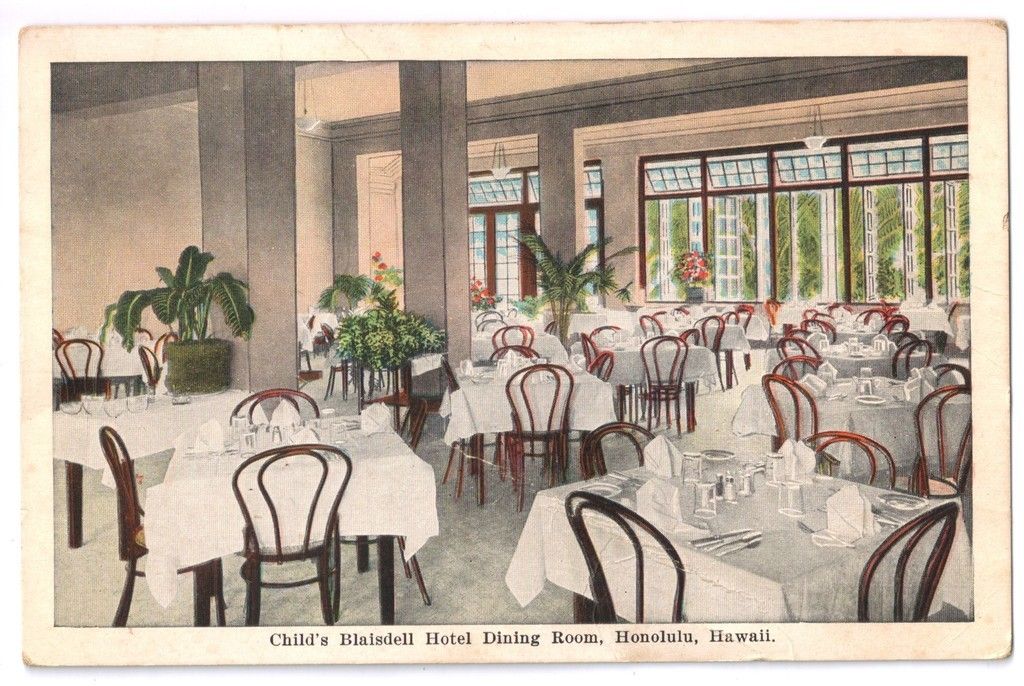 Postcard Childs Blaisdell Hotel Honolulu Hawaii