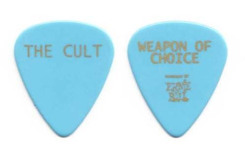 The Cult Weapon of Choice Blue Guitar Pick 2012 Choice of Weapon Tour 