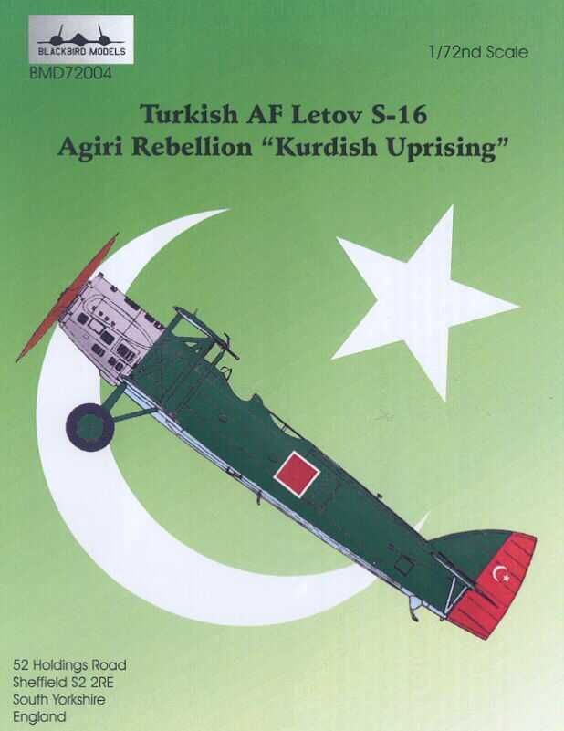 Blackbird Decals 1 72 Turkish Letov s 16 KURDISH Rising