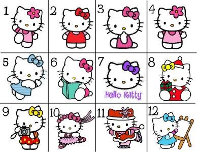 108 Hello Kitty Birthday Party Favors Hershey Kisses Labels