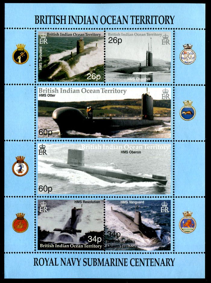 Biot 230 MNH Submarines HMS Turbulent HMS Otter HMS Resolution X5519 