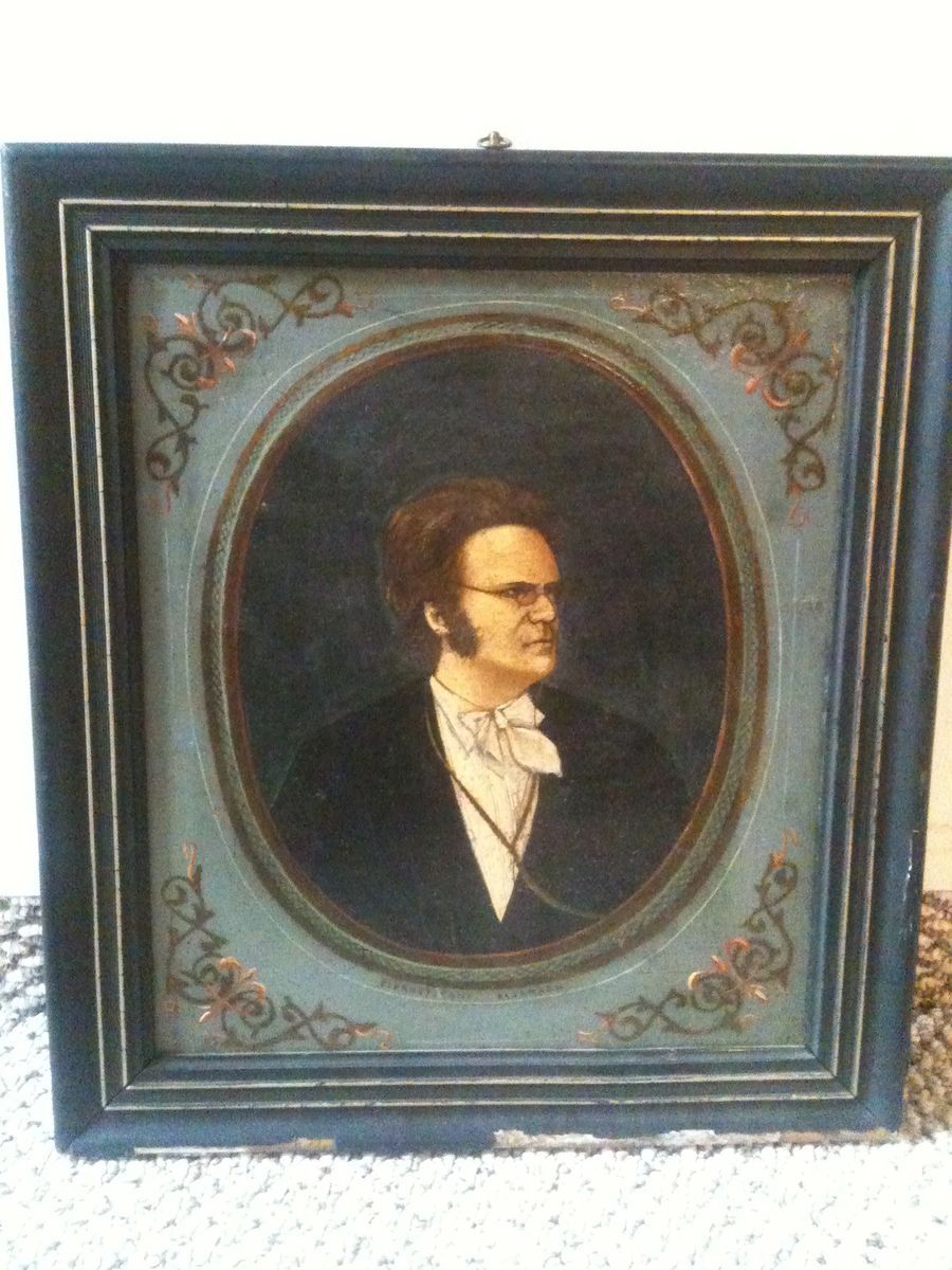   Oil Painting of Norweigian Writer Bjornstjerne Bjornson RARE