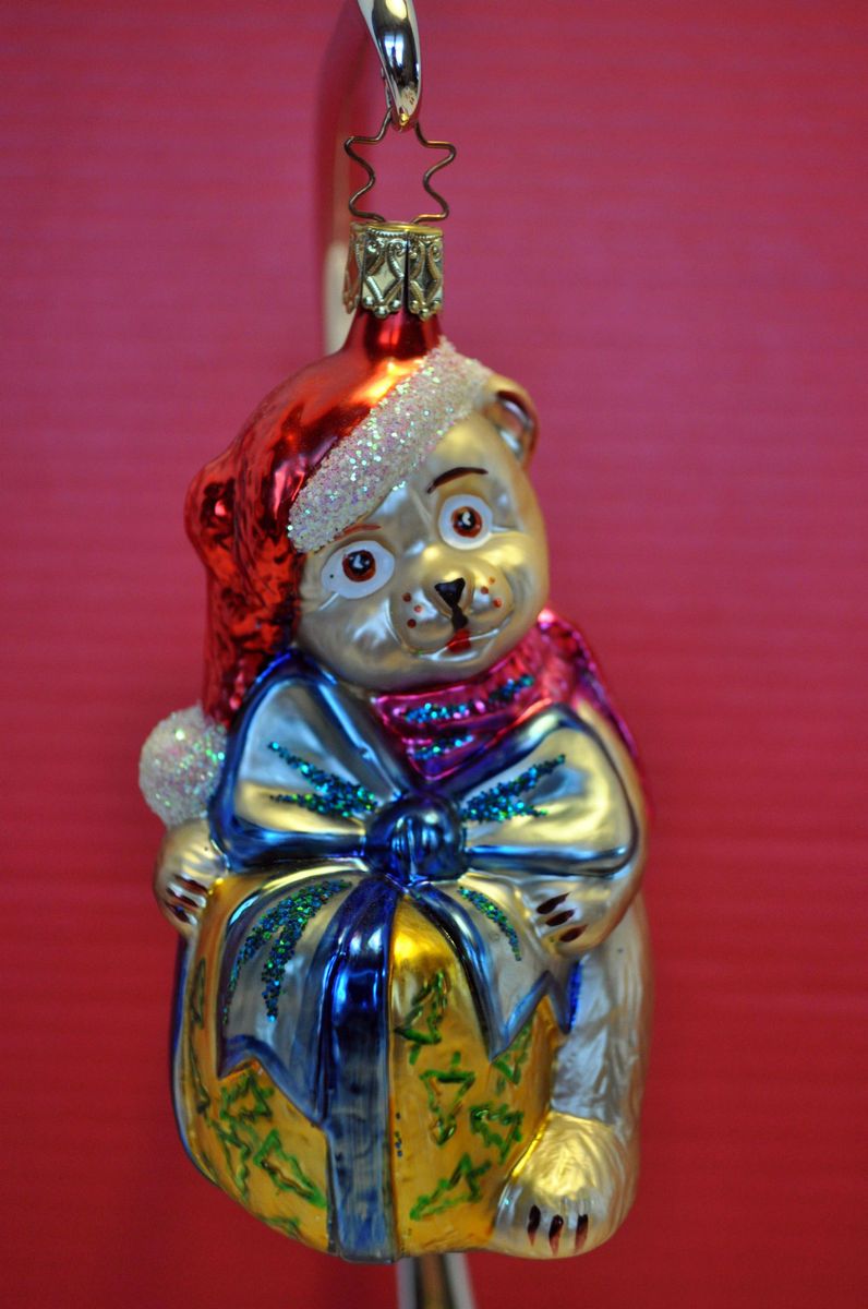 Birgits Merck Old World Christmas Ornament Heinzs Gift Bear Retired 