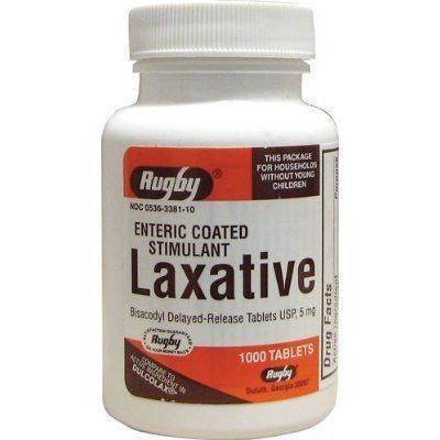 Laxative Bisacodyl 5 MG 1000 Tablets Enteric Coated Stimulant Rugby 