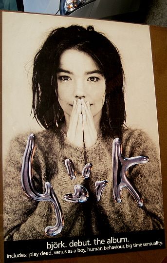 Bjork 1993 DEBUT uk HUGE poster double quad