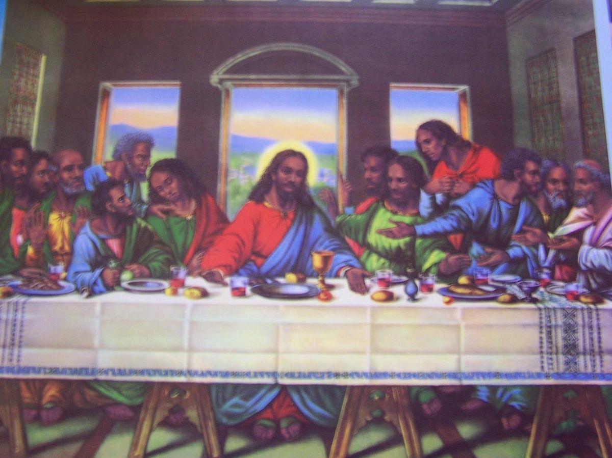 African American Black Art The Last Supper