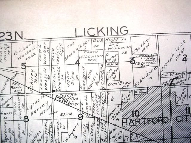 CD CA 1930 Blackford County Indiana Plat Map Atlas