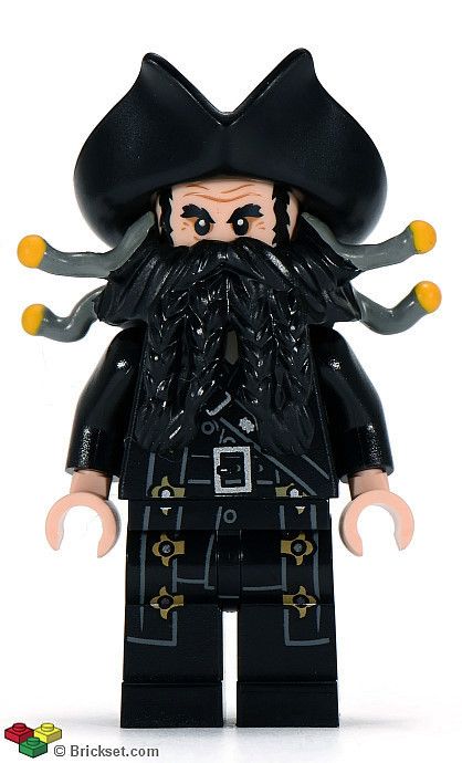 Lego 4195 Blackbeard Mini Figure Minifig Pirates of The Caribbean Guy 